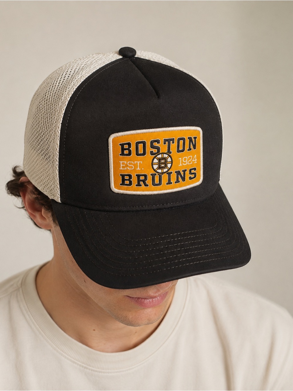 Fanatics Boston Bruins Foam Front Patch Trucker Snapback Hat NWT | Unisex